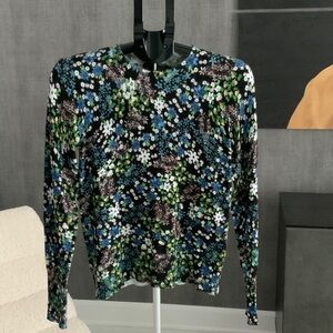 Desigual Black floral knit sweater - M